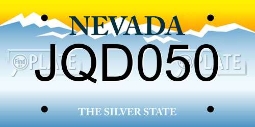 JQD050 Nevada License Plate