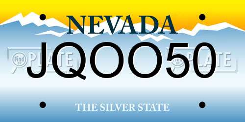 JQOO50 Nevada License Plate