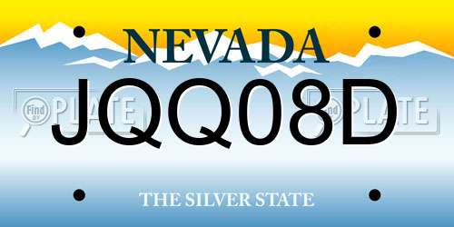 JQQ08D Nevada License Plate