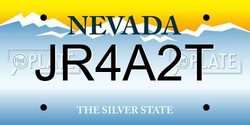 JR4A2T Nevada License Plate