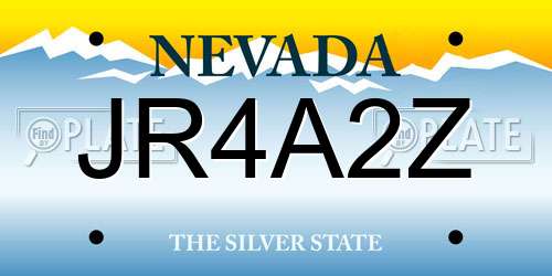 JR4A2Z Nevada License Plate