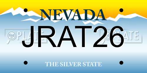 JRAT26 Nevada License Plate