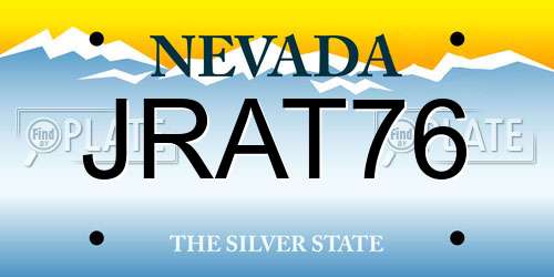JRAT76 Nevada License Plate
