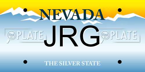 JRG Nevada License Plate