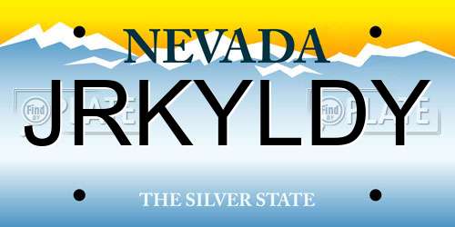 JRKYLDY Nevada License Plate