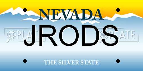 JRODS Nevada License Plate