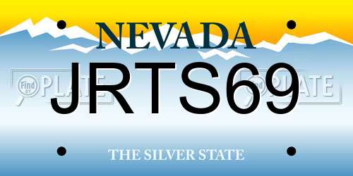 JRTS69 Nevada License Plate