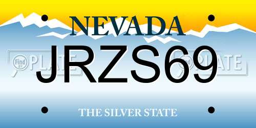 JRZS69 Nevada License Plate