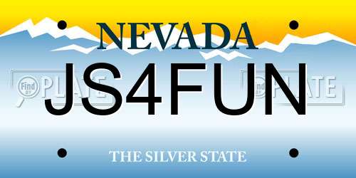JS4FUN Nevada License Plate