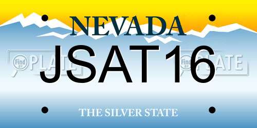 JSAT16 Nevada License Plate