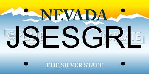 JSESGRL Nevada License Plate