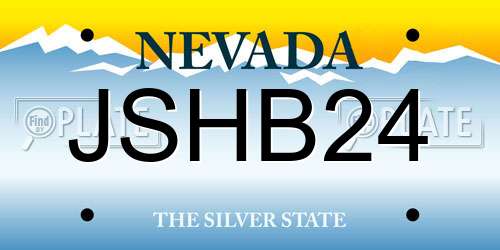 JSHB24 Nevada License Plate