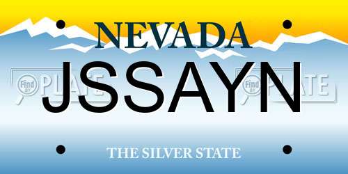 JSSAYN Nevada License Plate