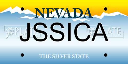 JSSICA Nevada License Plate