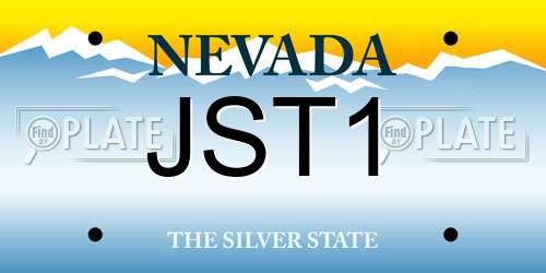 JST1 Nevada License Plate