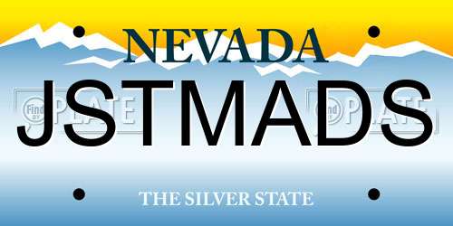 JSTMADS Nevada License Plate