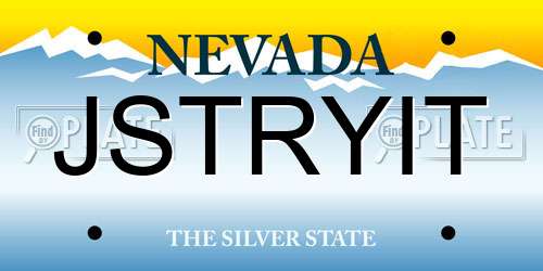 JSTRYIT Nevada License Plate