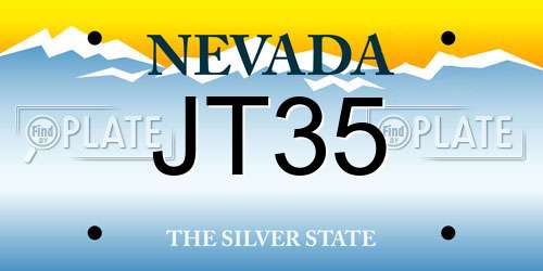 JT35 Nevada License Plate