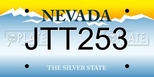 JTT253 Nevada License Plate
