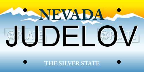 JUDELOV Nevada License Plate