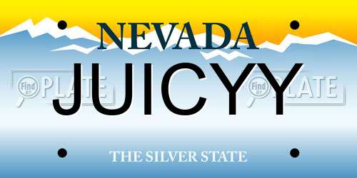 JUICYY Nevada License Plate