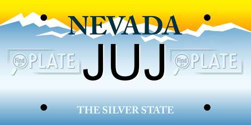 JUJ Nevada License Plate