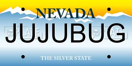 JUJUBUG Nevada License Plate