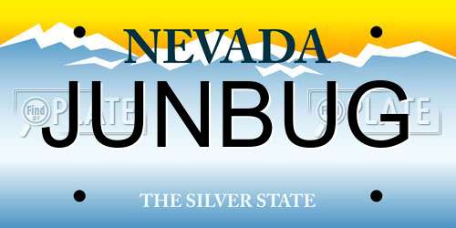 JUNBUG Nevada License Plate