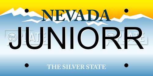 JUNIORR Nevada License Plate