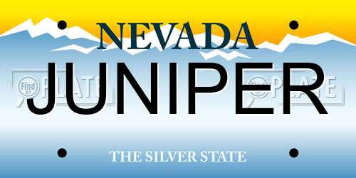JUNIPER Nevada License Plate
