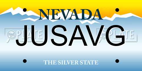 JUSAVG Nevada License Plate