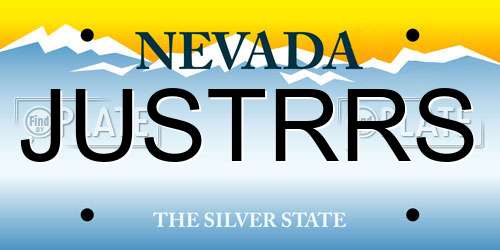 JUSTRRS Nevada License Plate