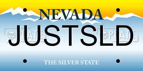 JUSTSLD Nevada License Plate
