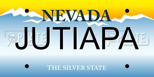 JUTIAPA Nevada License Plate