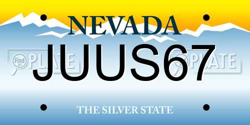JUUS67 Nevada License Plate