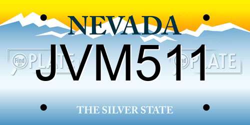 JVM511 Nevada License Plate