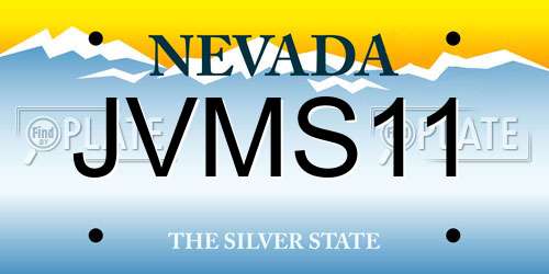 JVMS11 Nevada License Plate