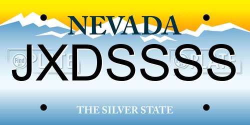 JXDSSSS Nevada License Plate