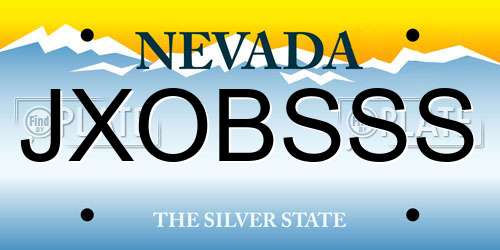 JXOBSSS Nevada License Plate