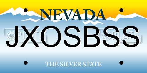 JXOSBSS Nevada License Plate