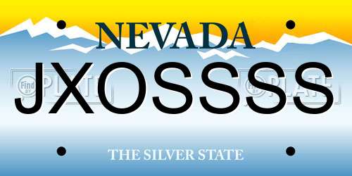 JXOSSSS Nevada License Plate