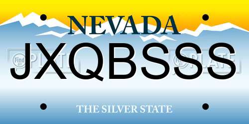 JXQBSSS Nevada License Plate