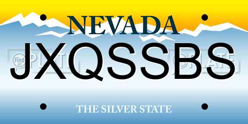 JXQSSBS Nevada License Plate