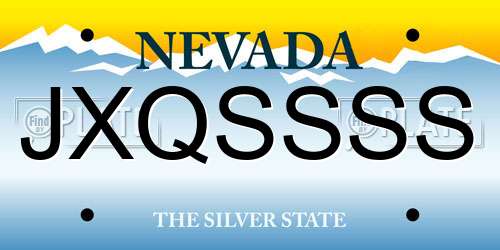 JXQSSSS Nevada License Plate