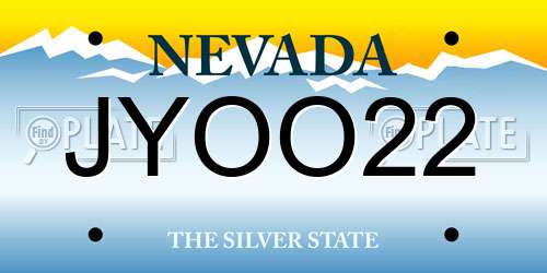 JYOO22 Nevada License Plate