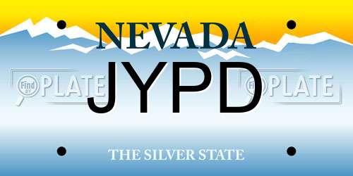 JYPD Nevada License Plate