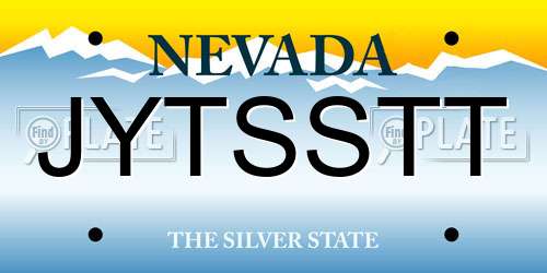 JYTSSTT Nevada License Plate