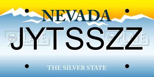 JYTSSZZ Nevada License Plate