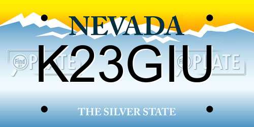K23GIU Nevada License Plate