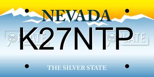 K27NTP Nevada License Plate